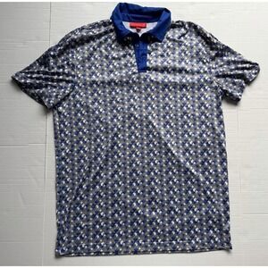 Redvanly Golf Polo Medium Blue Short Sleeve Performance